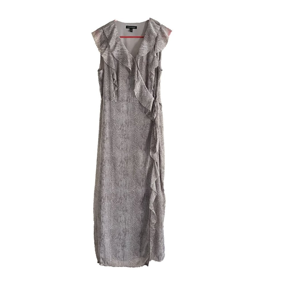 Banana Republic Sleeveless Snake Print Wrap Dress